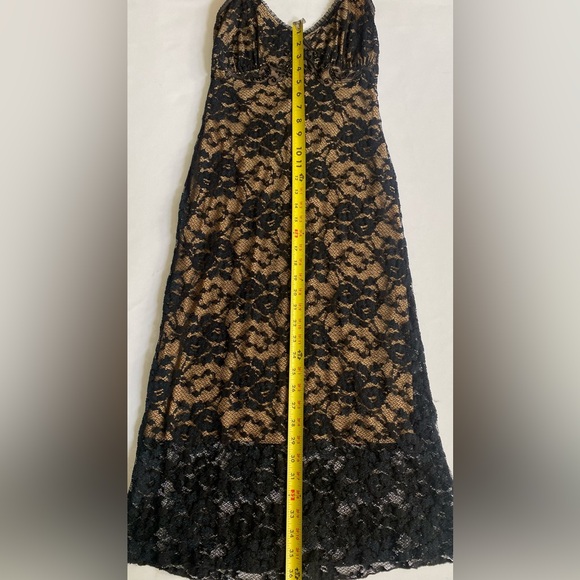 Ann Ferriday Vintage Dress Black Lace Slip Dress Sleeveless Straps size OS - Picture 15 of 16